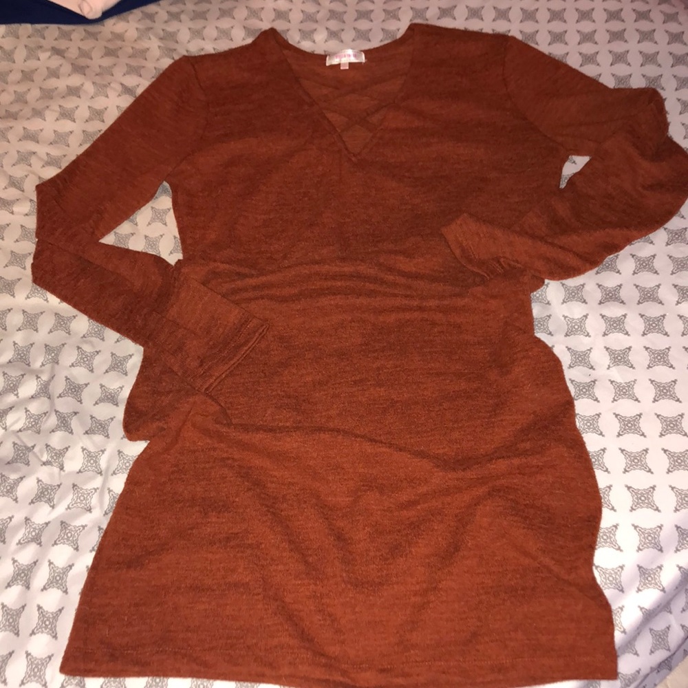 5/$25 NWOT dark orange sweater dress